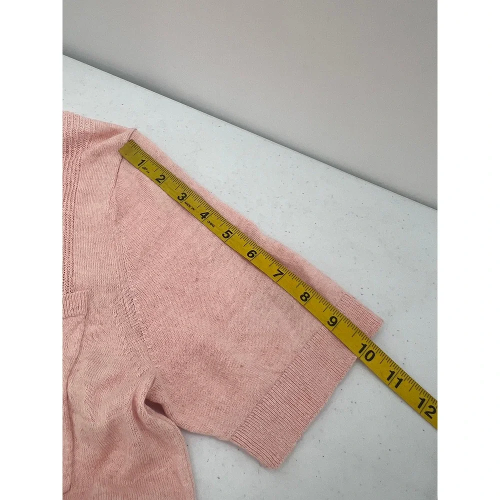 Banana Republic Men Size Small Pink Preppy Retro Linen Cotton Knit Polo